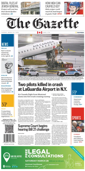 Cover of Montreal Gazette