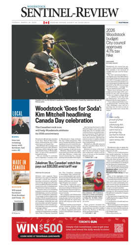 Cover of Sentinel-Review (Woodstock)
