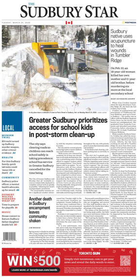 Cover of The Sudbury Star