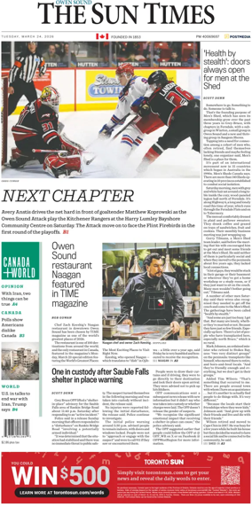 Cover of The Sun Times (Owen Sound)