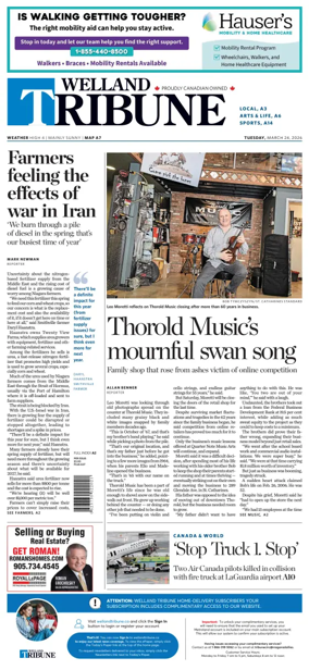 Cover of The Welland Tribune
