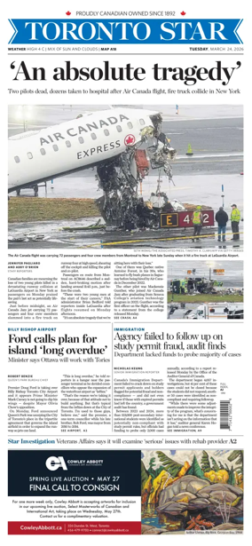 Cover of Toronto Star