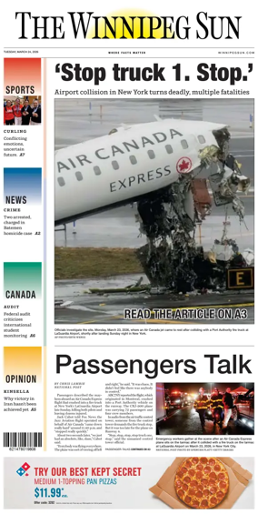 Cover of Winnipeg Sun