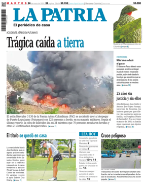 Cover of La Patria (Colombia)