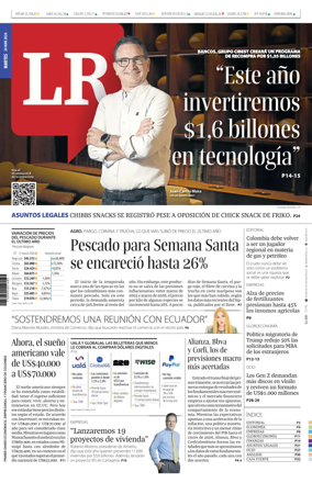 Cover of La Republica (Colombia)