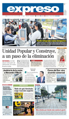 Cover of Diario Expreso