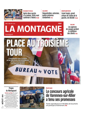 Cover of La Montagne (Vichy)
