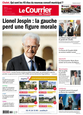 Cover of Le Courrier de l’Ouest (Cholet)