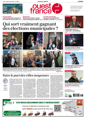 Cover of Ouest France (Lorient)