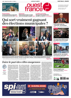 Cover of Ouest France (Saint-Malo)