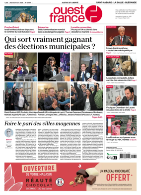 Cover of Ouest France (Saint-Nazaire La Baule Guerande)