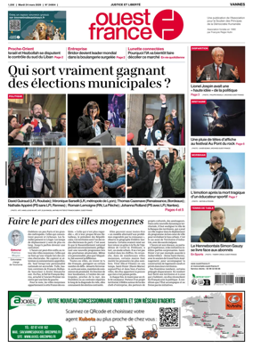 Cover of Ouest France (Vannes)