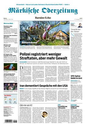 Cover of Markische Oderzeitung Bernau
