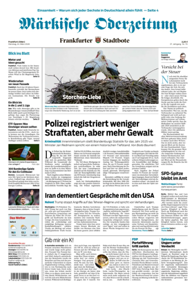 Cover of Markische Oderzeitung Frankfurt (Oder)
