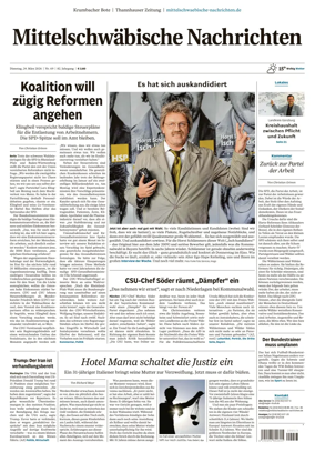 Cover of Mittelschwaebische Nachrichten