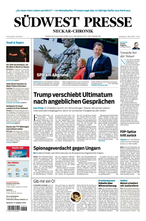 Cover of SUDWEST PRESSE - Neckar-Chronik