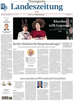 Cover of Thuringische Landeszeitung (Weimar)