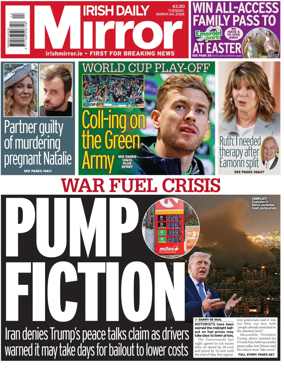 Cover of Irish Daily Mirror