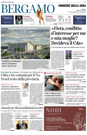 Cover of Corriere della Sera (Bergamo)