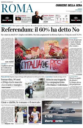 Cover of Corriere della Sera (Roma)
