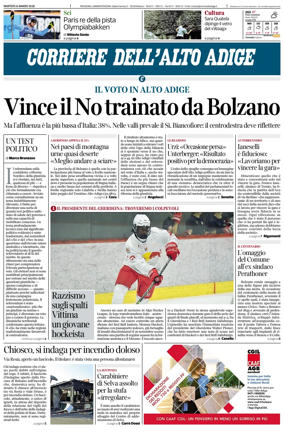 Cover of Corriere dell'Alto Adige