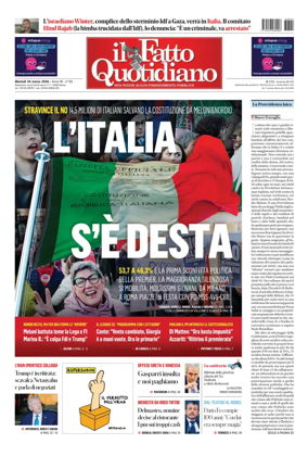 Cover of Il Fatto Quotidiano