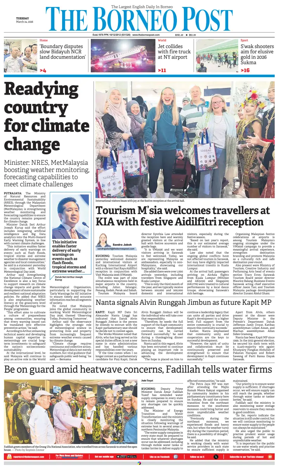 Cover of The Borneo Post (Sarawak)