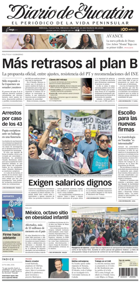 Cover of Diario de Yucatan