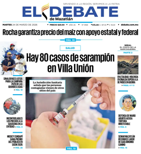 Cover of El Debate de Mazatlan