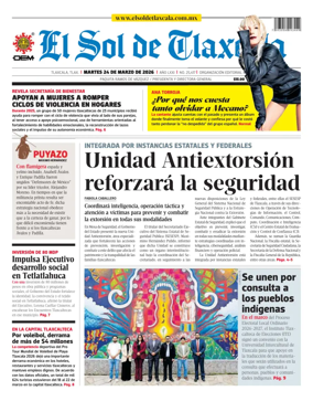 Cover of El Sol de Tlaxcala