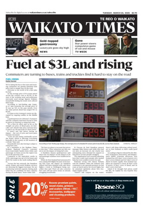 Cover of Waikato Times