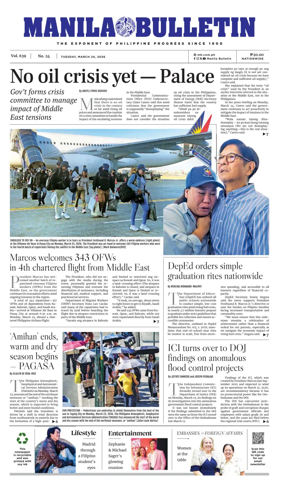 Cover of Manila Bulletin