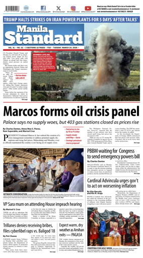 Cover of Manila Standard