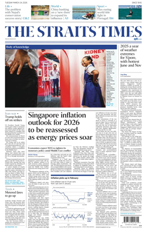 Cover of The Straits Times
