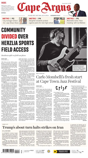 Cover of Cape Argus (PM Edition)