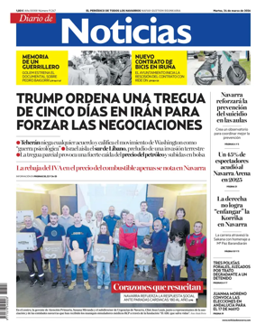 Cover of Diario de Noticias (Spain)