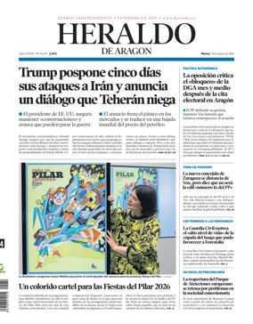 Cover of Heraldo de Aragon