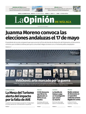 Cover of La Opinion de Malaga