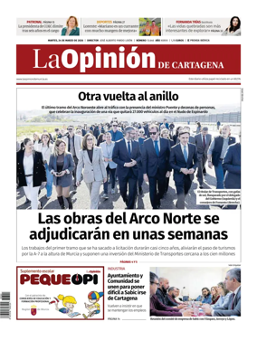 Cover of La Opinion de Murcia (Cartagena)