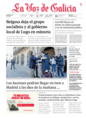 Cover of La Voz de Galicia (Lugo)