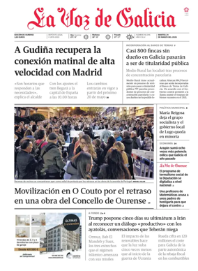 Cover of La Voz de Galicia (Ourense)