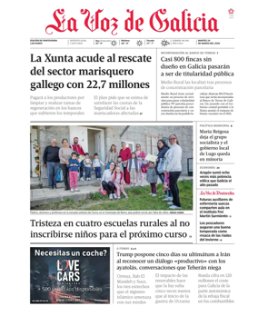 Cover of La Voz de Galicia (Pontevedra)