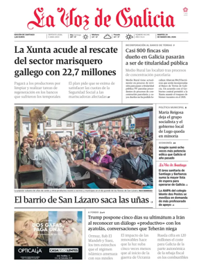 Cover of La Voz de Galicia (Santiago)