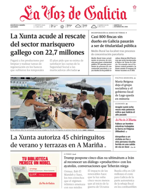 Cover of La Voz de Galicia (Viveiro)