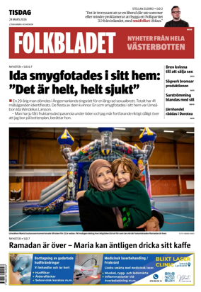 Cover of Folkbladet Vasterbotten