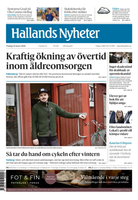 Cover of Hallands Nyheter