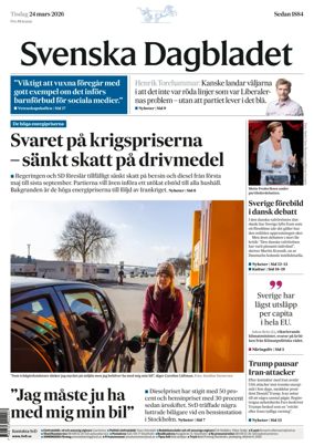 Cover of Svenska Dagbladet