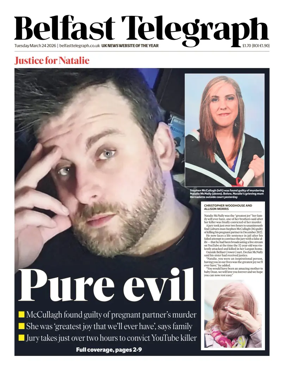 Cover of Belfast Telegraph