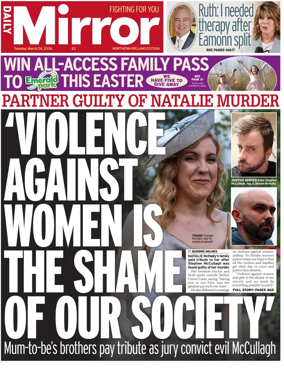 Cover of Daily Mirror (Northern Ireland)