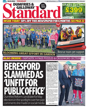 Cover of Dumfries & Galloway Standard